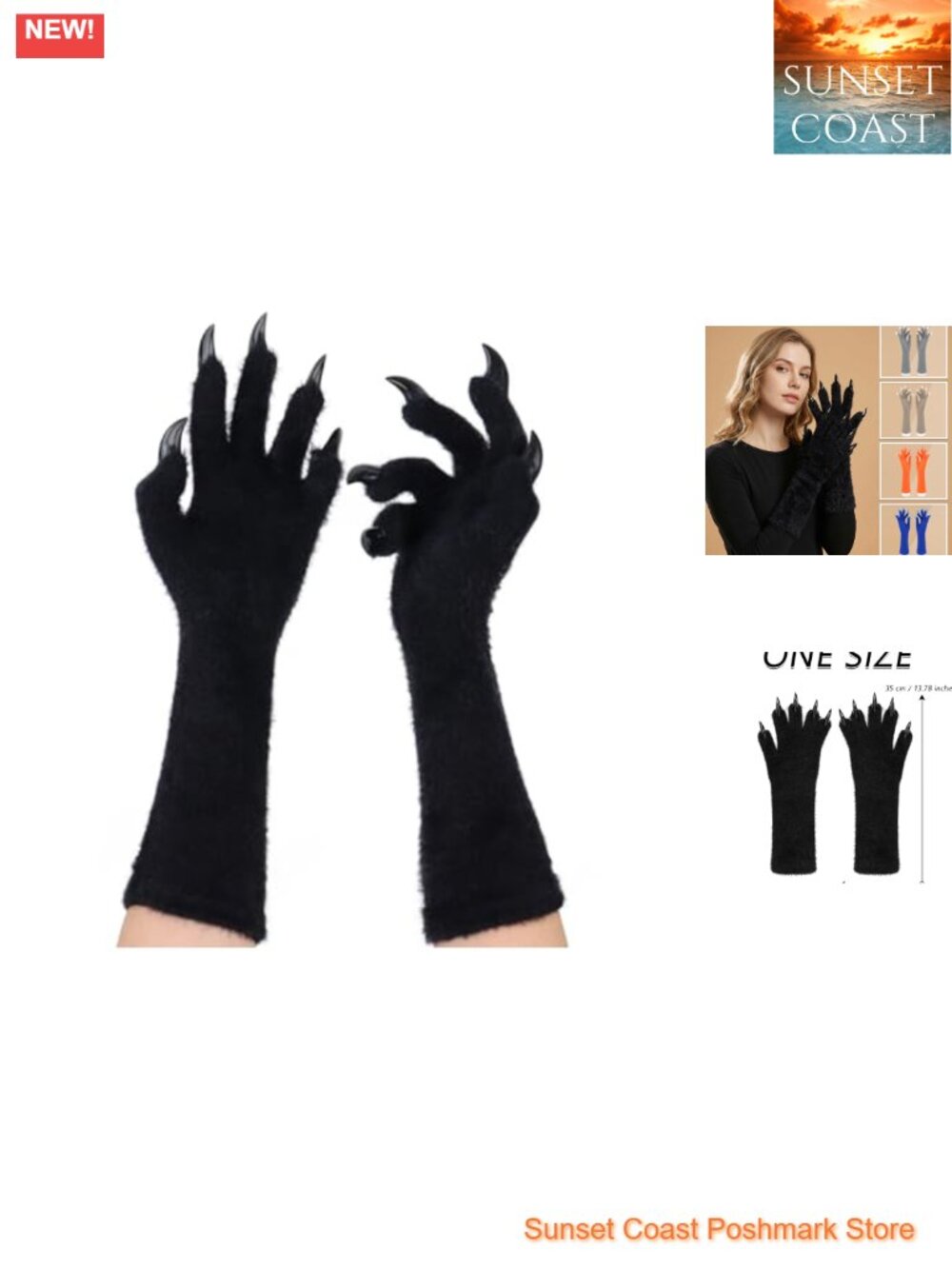 Full Finger Claw Paws Gloves Long Warm Mittens Costume Party Accessories